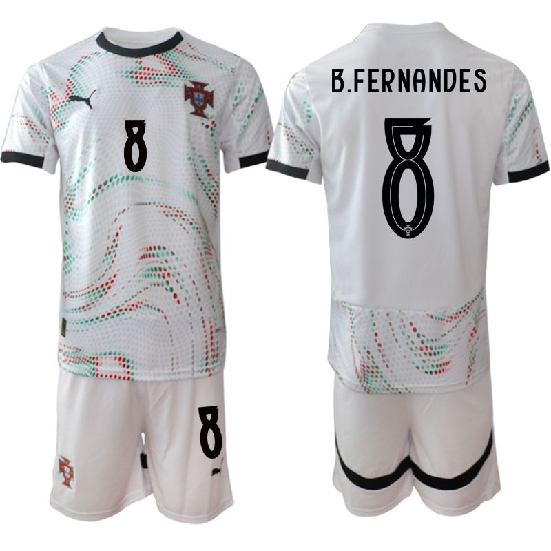 Men 2025-2026 Season Portugal away White #8 Soccer Jersey->portugal jersey->Soccer Country Jersey